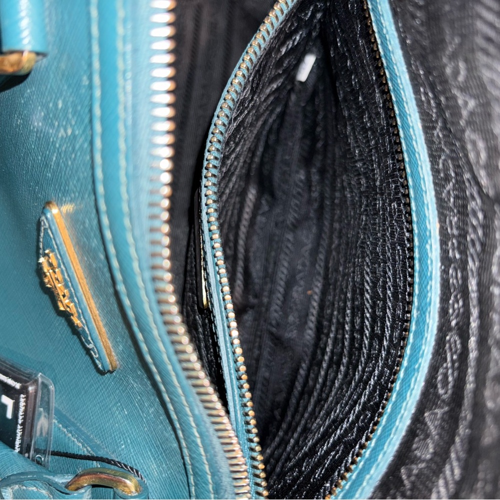 LIKE NEW PRADA Saffiano Leather Medium Bauletto Bag Certified Authentic - Picture 9 of 10